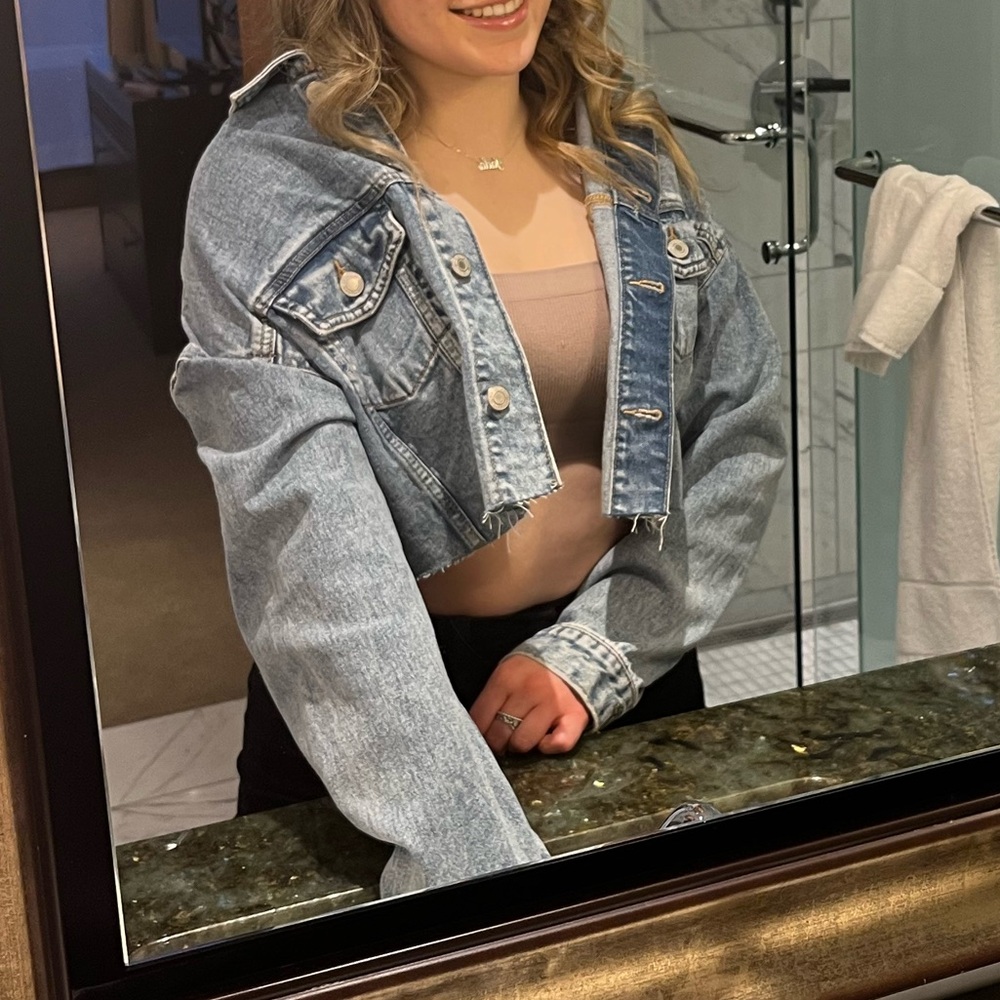 Garage cropped Jean jacket